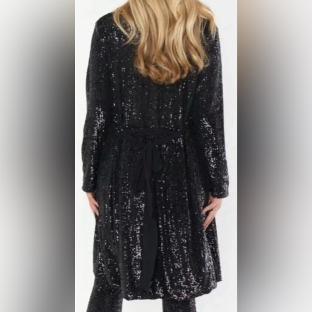 Show Me Your Mumu Black Sequin Encore Kimono - Picture 7 of 9